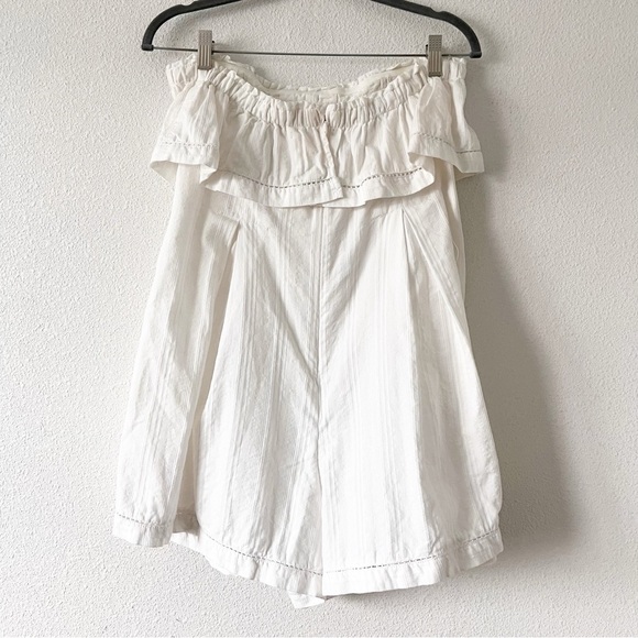 Free People Frills & Thrills White Strapless Ruffle Summer Cottagecore Romper - Picture 8 of 11
